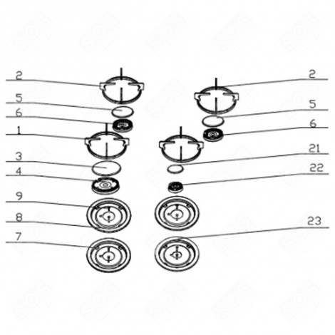 SCHNELLGITTER (KENNZEICHEN 1) BACKOFEN, KÜCHENHERD - CU001560