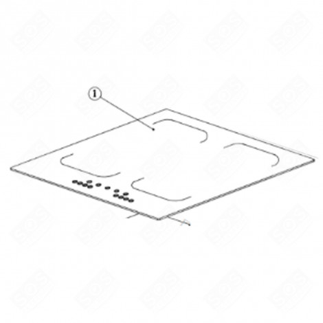 GLASKERAMIK-OBERFLÄCHE BACKOFEN, KÜCHENHERD - CU004389