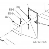 Außenverglasung + Profile b26 + b24 + b25)