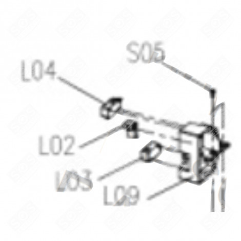 TÜRVERRIEGELUNG LINKS (KENNZEICHNUNG L09) BACKOFEN, KÜCHENHERD - CU000257