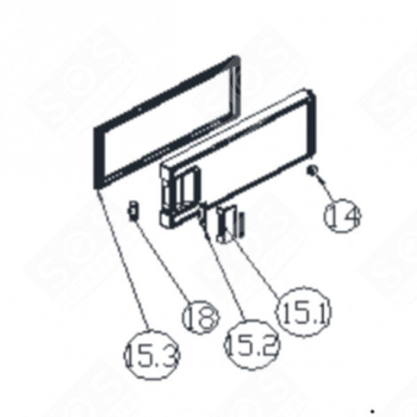 GEFRIERFACHTÜR (KENNZEICHEN 15.2) KÜHLSCHRANK, GEFRIERSCHRANK - FR005539