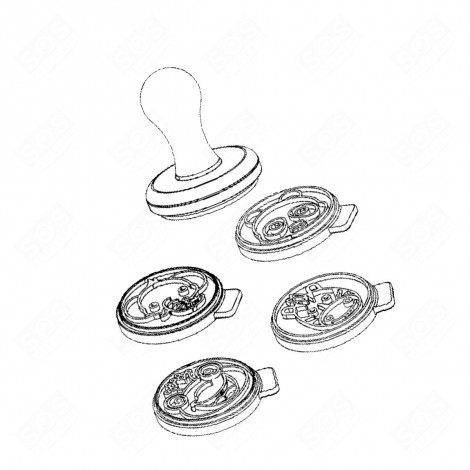 FORM FÜR 4 + AUSSTECHER KÜCHENMASCHINE - MS-652444, MS-652863