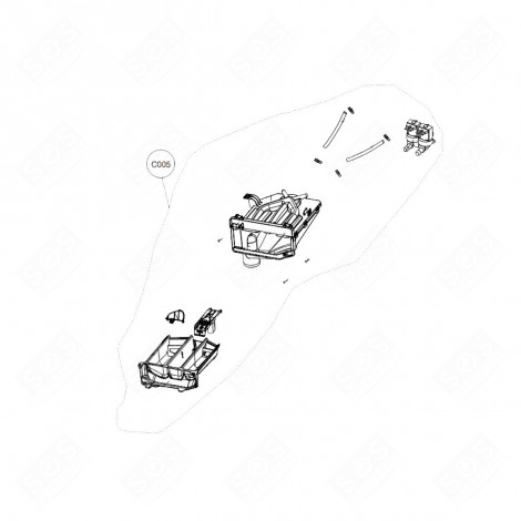 WASCHMITTEL-/WASCHMITTELBEHÄLTER (REFERENZ C005) WASCHMASCHINE - 2399900700