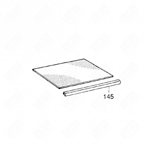 ORIGINAL ABLAGEZIERLEISTE, UNTERES REGAL KÜHLSCHRANK, GEFRIERSCHRANK - 2058170016