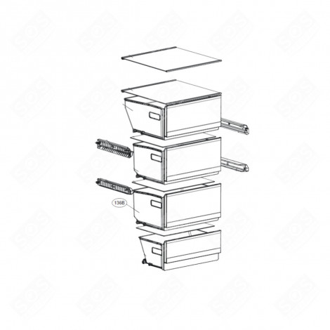 GEFRIERBEHÄLTER (KENNZEICHEN 136B) KÜHLSCHRANK, GEFRIERSCHRANK - AJP75615017