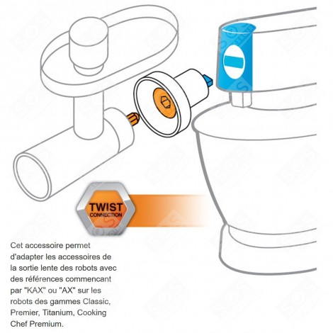 ADAPTATEUR ROBOT - KAT001ME KÜCHENMASCHINE - AW20011006