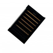 Glastür mit Edelstahlrahmen