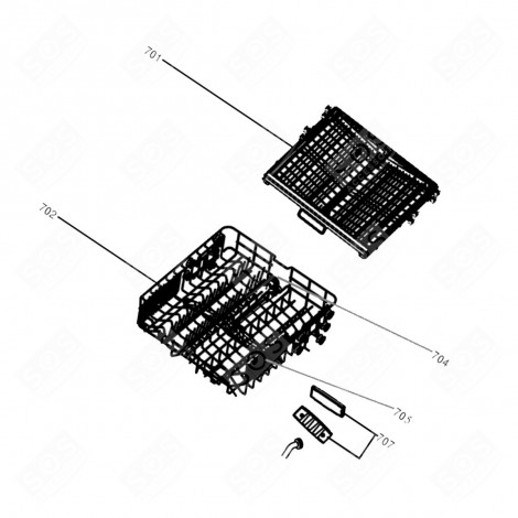 PLATEAU À COUVERT ASSEMBLÉ GESCHIRRSPÜLER, SPÜLMASCHINE - 1062864, 34421629