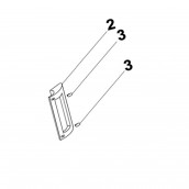 Ovaler Griff-Schraubenabdeckung (Kennzeichen 3)
