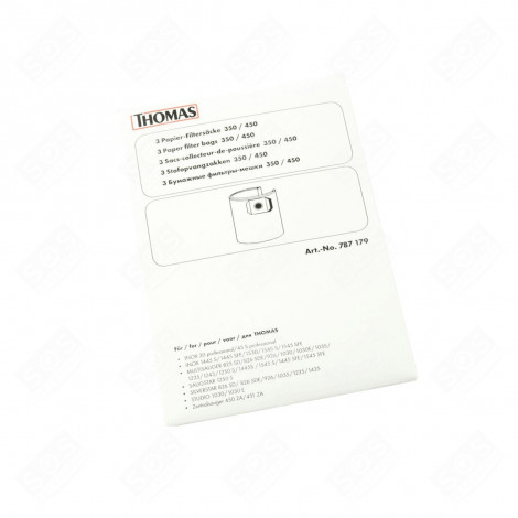 KARTON MIT 3 PAPIERBEUTELN STAUBSAUGER - 787179