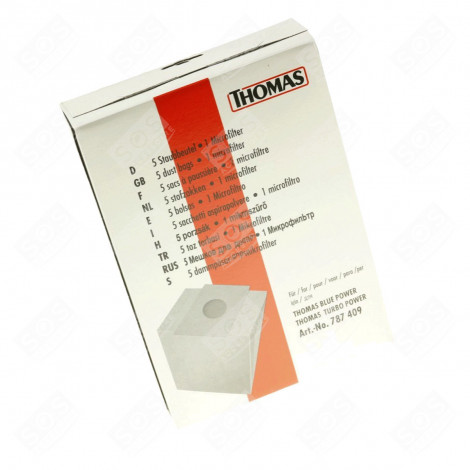 SCHACHTEL MIT 5 BEUTELN + 1 FILTER STAUBSAUGER - 787409