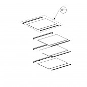 Ablage, originale Glasablage (Markierung 37th)