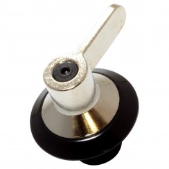 Bedienknopf aus Edelstahl (schwarz)