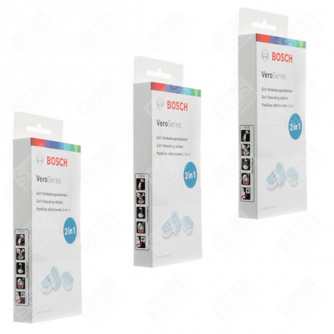 SET AUS 3 ENTKALKUNGSTABELLEN KAFFEEMASCHINE, ESPRESSOMASCHINE - 00312093