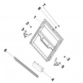 Türblende mit Dichtung (Kennzeichnung Nr. 1)