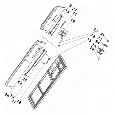 ZUSAMMENGEBAUTES WASSERGEBER (BEZUG NR. 12) KÜHLSCHRANK, GEFRIERSCHRANK - 1072323, 12040839