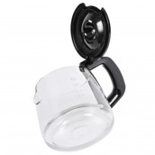 Kanne schwarz mit Deckel original