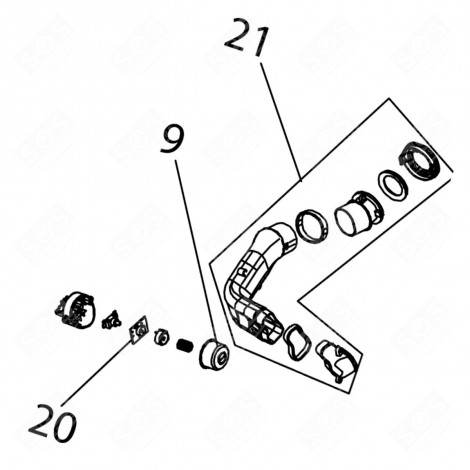POTENTIOMETER (KENNZEICHEN NR. 20) (ORIGINAL) STAUBSAUGER - 140200340010