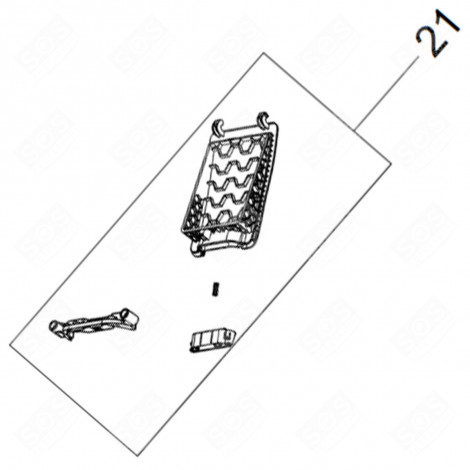 ABDECKUNG DES FILTERKAMINS (BEZUGSNUMMER 21) DES ORIGINALS STAUBSAUGER - 140216453013