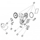 Sockel mit Rückseite (Kennzeichnung Nr. 20) Original