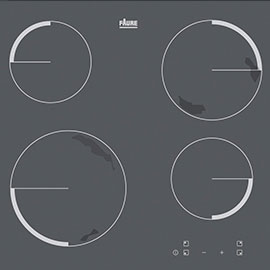 Die Kochplatte hat Flecken unter der Glaskeramik-Oberfläche