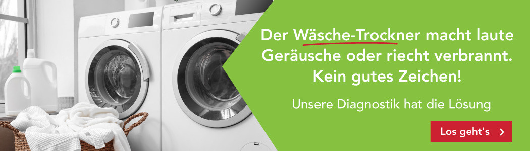 Der Wäsche-Trockner macht laute Geräusche oder riecht verbrannt.